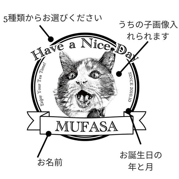 【猫の日2025】オーダーメイド！うちの子画像で作るミニラッピングバッグ 3枚目の画像