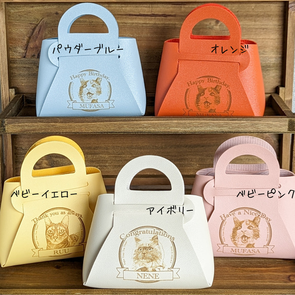 【猫の日2025】オーダーメイド！うちの子画像で作るミニラッピングバッグ 4枚目の画像