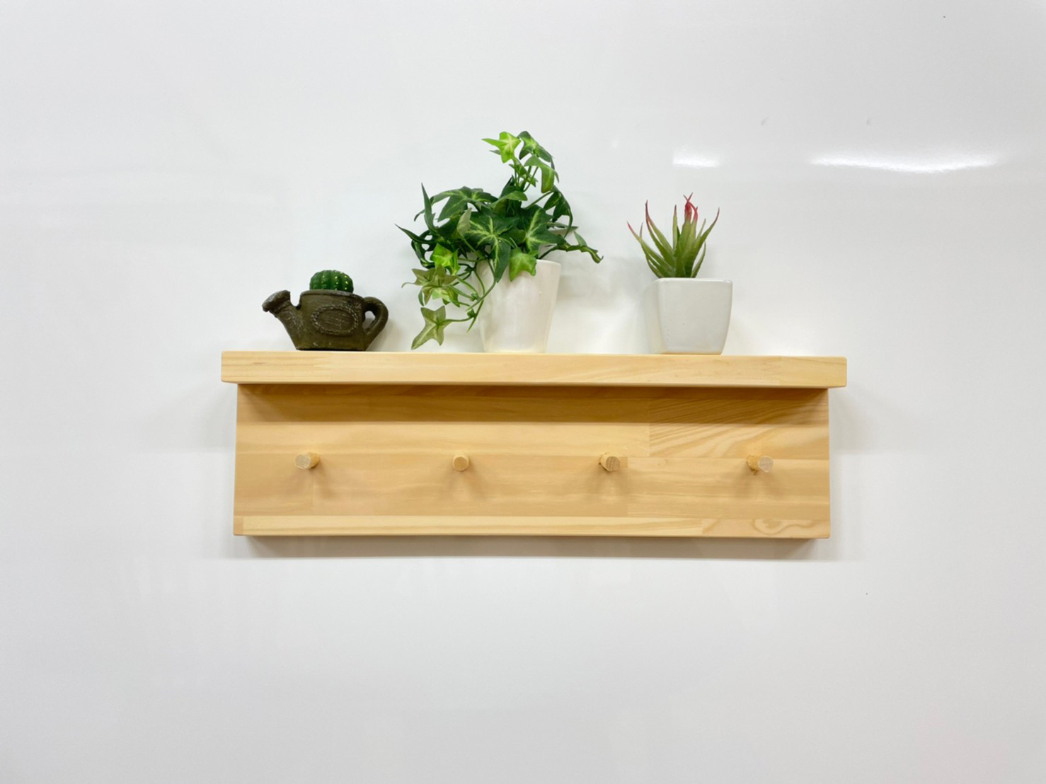 木製マグネット　キーホルダー(棚付) パイン＋木製マグネットシェルフ　 紀州桧 4,898円