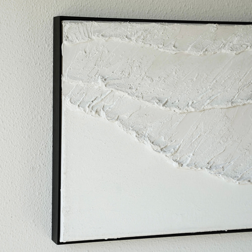Beach】 40×30cm 白い絵 ホワイトアート ホワイトインテリア