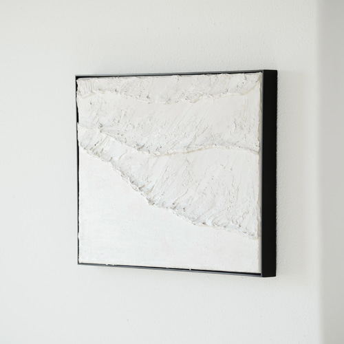 インテリアアート ホワイトインテリア 白絵画 Beach】 40×30cm 白い絵 ホワイトアート ホワイトインテリア 絵画