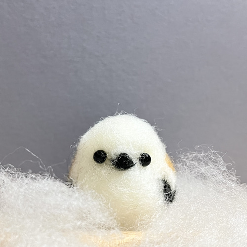 欲しいの シマエナガちゃん 羊毛フェルト 羊毛フェルト モカ＆ラテ 通販 羊毛フェルト