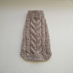 犬服 ハンドメイド セーター 手編み チャコールグレー H ペット服