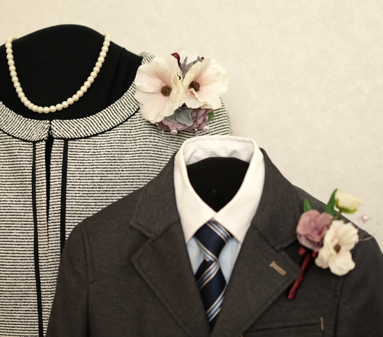 親子ペア2個セット＊親子コサージュ男の子用＊ピーチファズ＊ラナンキュラス*大人フォーマル2026*入園入学2026