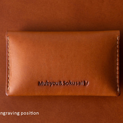 簡約義大利皮革名片夾 Patan 卡，附角撐板 #mustard 第11張的照片