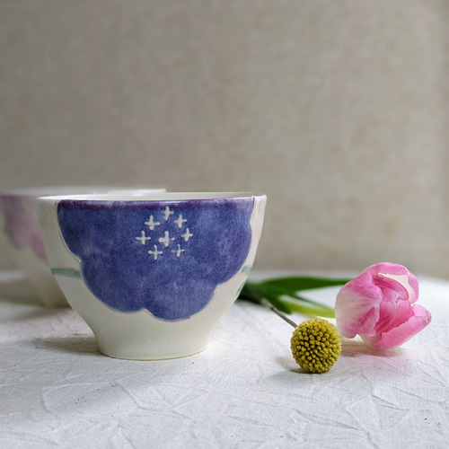 お花柄のお茶碗 茶碗・めし碗 アトリエ翡翠 通販 17199068｜Creema