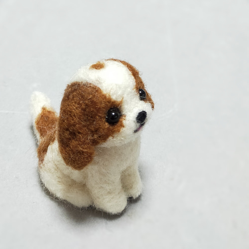 ◾受注制作・羊毛フェルトの小さなわんこ(キャバリア