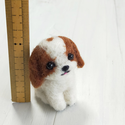 ◾受注制作・羊毛フェルトの小さなわんこ(キャバリア) マスコット 犬