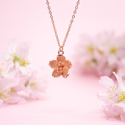 桜のネックレス サージカルステンレス製ネックレス 桜 桜のネックレス サージカルステンレス製ネックレス 桜