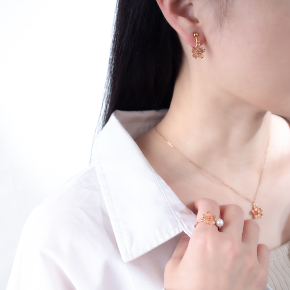 桜のネックレス　サージカルステンレス製ネックレス　桜　母の日 10枚目の画像