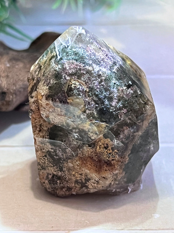 原生林のガーデンクォーツ✴︎　ポリッシュ　ポイント　苔入り水晶　クリスタル　原石 3枚目の画像