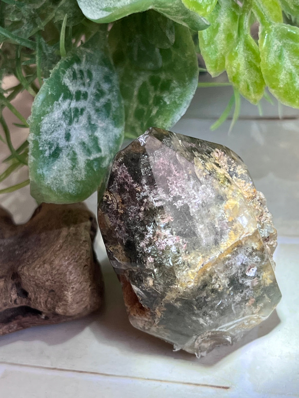 原生林のガーデンクォーツ✴︎　ポリッシュ　ポイント　苔入り水晶　クリスタル　原石 1枚目の画像