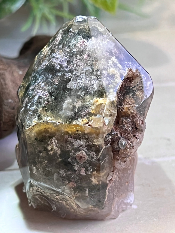 原生林のガーデンクォーツ✴︎　ポリッシュ　ポイント　苔入り水晶　クリスタル　原石 5枚目の画像