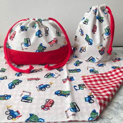 新幹線 クリーム お弁当袋 コップ袋 ランチョンマット 男の子 給食袋