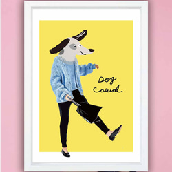 Casual　犬　イラスト　ポスター　A4 A3 A2 A1　アート  　アートポスター　アート/sei検索　2407 2枚目の画像
