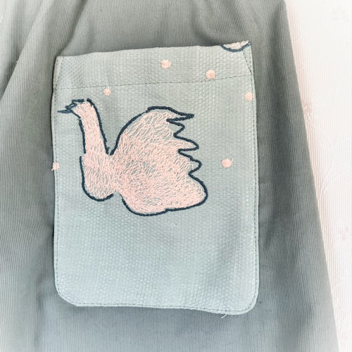 ミナペルホネン swan オリーブグリーン バルーンパンツ ゆるりパンツ 