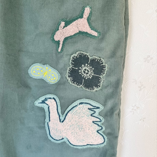 ミナペルホネン swan オリーブグリーン バルーンパンツ ゆるりパンツ 