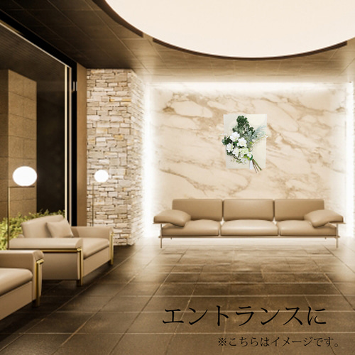 新作♪ 壁飾り花束 「ガーデニア」 アーティフィシャルフラワー 立体