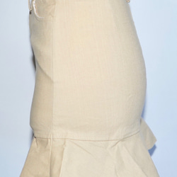 Stretch Mermaid Mini Skirt (beige) ミニスカート ベージュ 薄茶 ガーリー 10枚目の画像