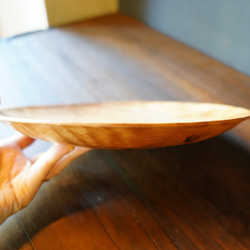 【木　皿　木製　食器　カレー皿】＃191　ツバキ 4枚目の画像