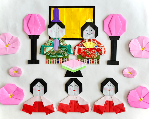 折り紙 ひなまつり 桃の節句 壁面飾り その他素材 miko origami 通販
