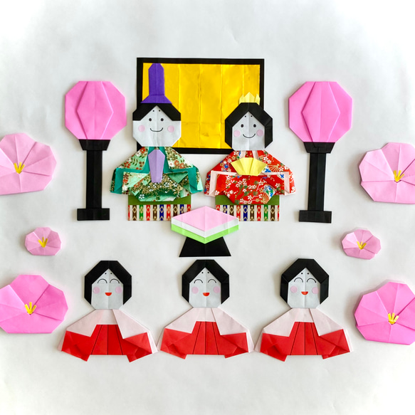 折り紙 ひなまつり 桃の節句 壁面飾り その他素材 miko origami 通販