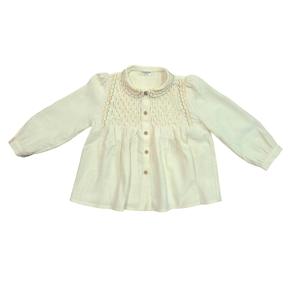 Embroidery Kids blouse　刺繍キッズブラウス　女の子　【80～130】 1枚目の画像