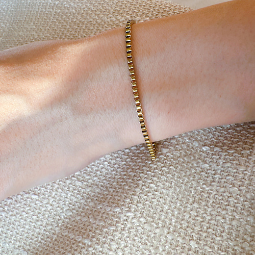 つけっぱなしOK♡/kyanzyベネチアンチェーンブレスレット/316L/18K