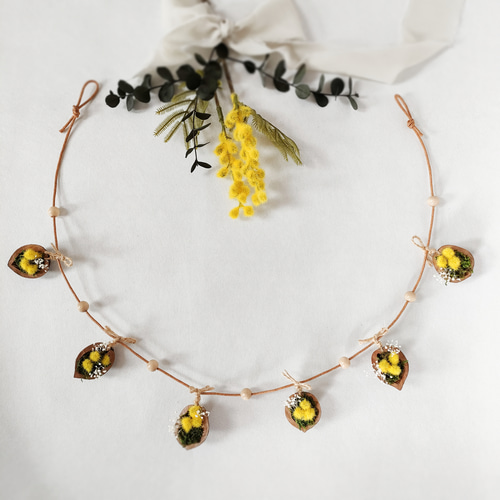 ミモザとクルミのガーランド ⓐ ガーランド sweet home 通販 17200376