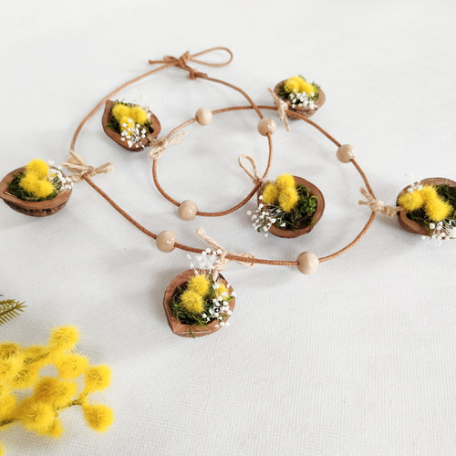 ミモザとクルミのガーランド ⓐ ガーランド sweet home 通販 17200376
