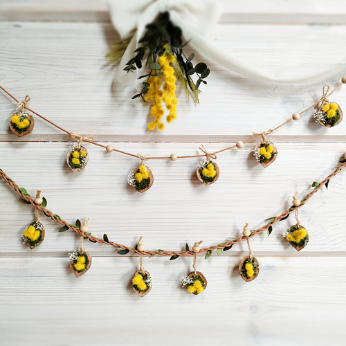 ミモザとクルミのガーランド ⓐ ガーランド sweet home 通販 17200376