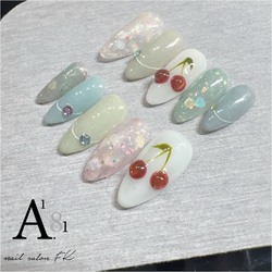 Sサイズ/チェリーネイル/ネイルチップ/可愛い系ネイル