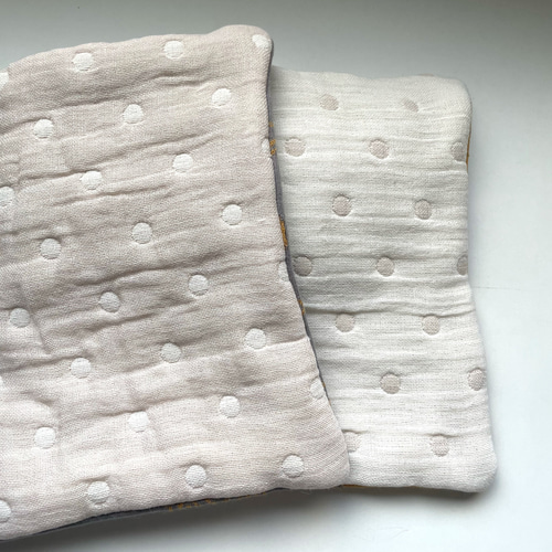 フレンチブルドッグ×シナモン ニットガーゼハンカチ タオル maffon 6重  