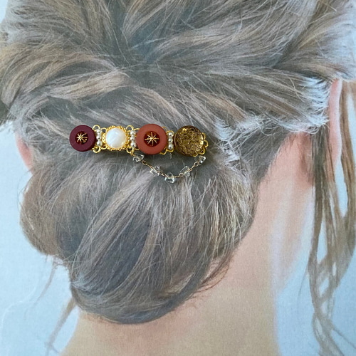 新品未使用＊HERMES 花柄 ヘアバレッタ 楽天市場】HERMES エルメス ヘアアクセサリー ルリ PM バレッタ