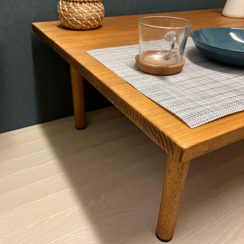送料無料】 ローテーブル 長方形 100cm 70cm パイン オーク ねじ込み 