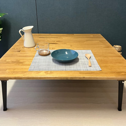 送料無料】 ローテーブル 丸形 120cm 転がり防止 杉 折りたたみ ロー