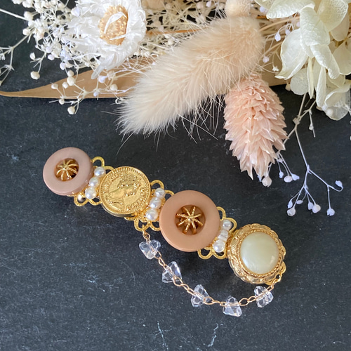 【華やかを纏うバレッタ♪】HERMES ヘアアクセサリー org.jpg