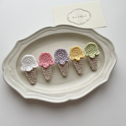 ꫛꫀꪝ【トリプルくまアイス】ベビーヘアクリップ　キッズヘアクリップ　ヘアピン ꫛꫀꪝ【トリプルくまアイス】ベビーヘアクリップキッズヘアクリップ