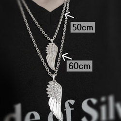 New♠︎【Angel】フェザーのネックレス (M) シルバー 純銀　ゴシック 10枚目の画像