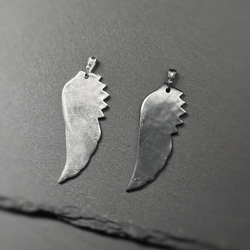 New♠︎【Angel】フェザーのネックレス (M) シルバー 純銀　ゴシック 4枚目の画像