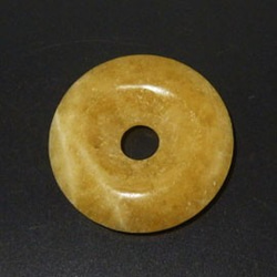 【存貨有限！ ] [再次上架] 天然石材零件豌豆盤文石甜甜圈形狀 timy-pd-21 約 35 毫米 第1張的照片