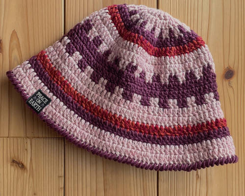 秋冬】かぎ針編みのおしゃれバケットハット クラッシャーハット ニット