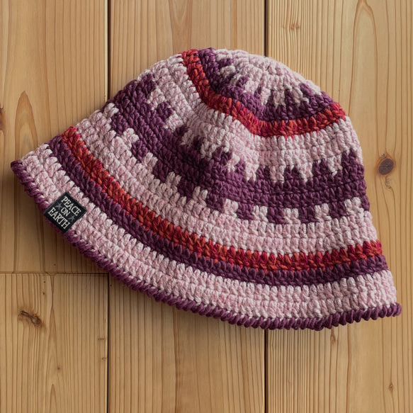 秋冬】かぎ針編みのおしゃれバケットハット クラッシャーハット ニット