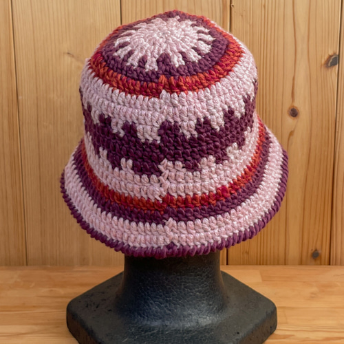 秋冬】かぎ針編みのおしゃれバケットハット クラッシャーハット ニット