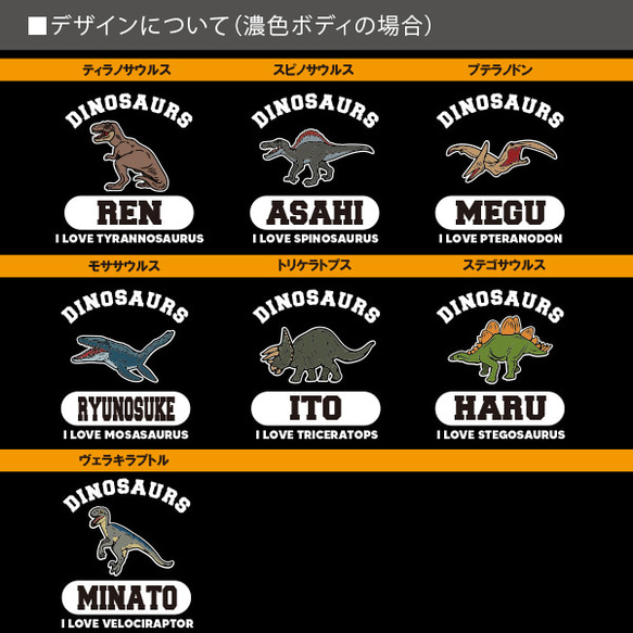 【メール便送料無料】名入れ スタイ【ダイナソー】［bib-animal213］恐竜 出産祝い プレゼント 5枚目の画像