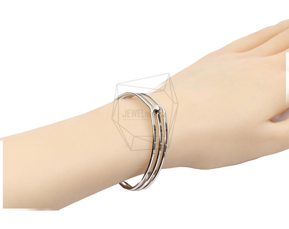 BRA-098-R【1個入り】バンドカフブレスレット,Band Cuff Bracelet 5枚目の画像