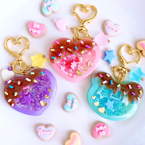 バレンタイン シャカシャカキーホルダー ハート シェイカー シェイカー