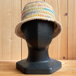 かぎ針編みバケットハット ニット帽 SSサイズ（頭回り約54-55.5cm））-02 2枚目の画像