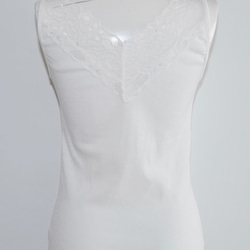 Lace Trim V-neck Tank Top (white) キャミソール ホワイト 白 ストリート 8枚目の画像