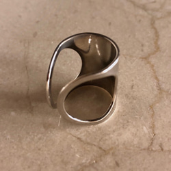 Wide Flat Maxi Ring (silver) 指輪 シルバー 銀色 ガーリー 7枚目の画像